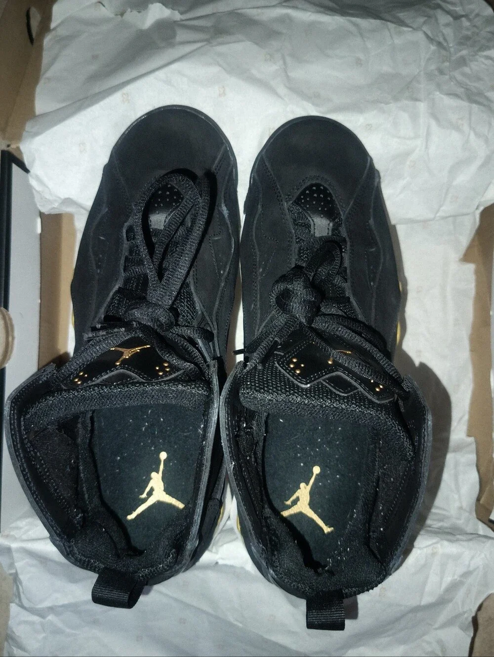 Air Jordan True Flight Men's Black White with Metallic Gold